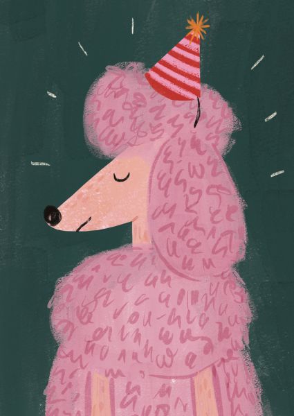 Card-Party Poodle