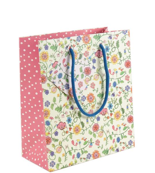 Gift Bag Medium-Floral Birds