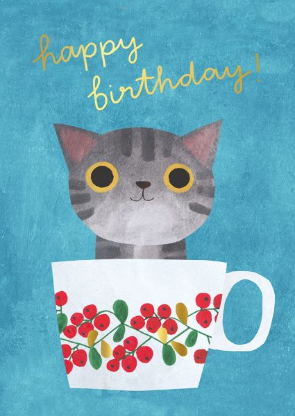 Foil Card-Teacup Kitten