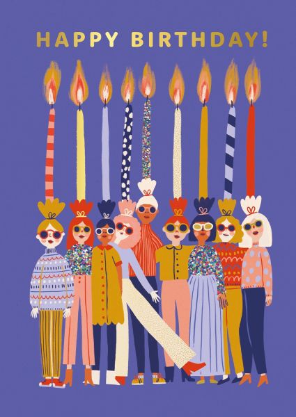 Foil Card-Candle Ladies