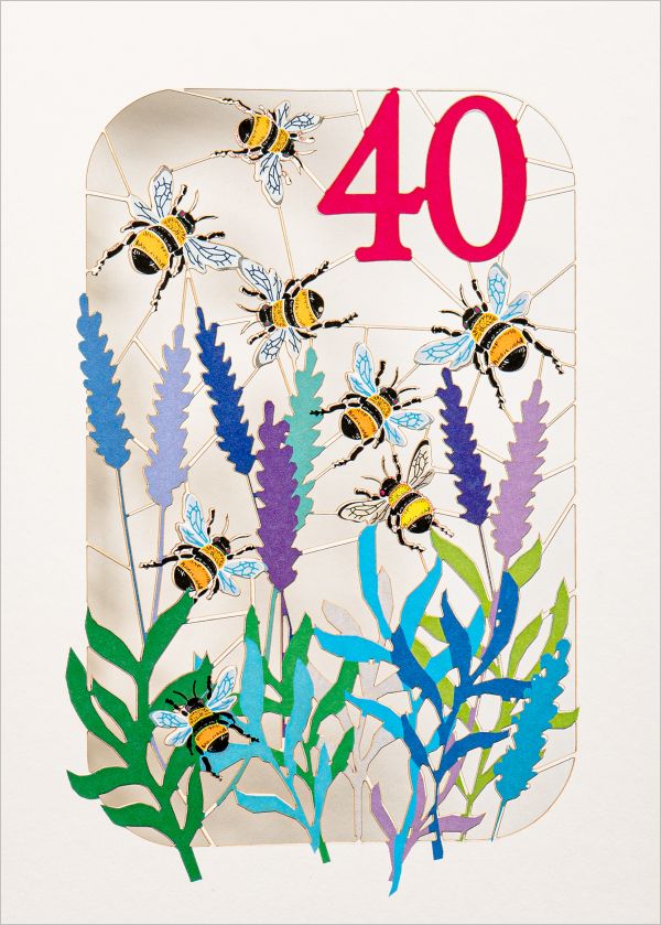 Laser Cut Card-Birthday Bee 40