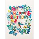 Laser Cut Card-Birthday Flowers
