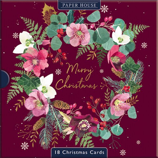 Card Pack-Year In Garden Wreath & Foliage