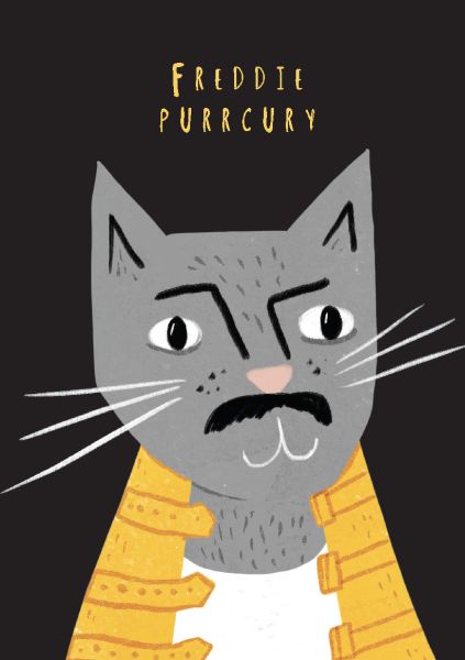 Card-Freddie Purrcury