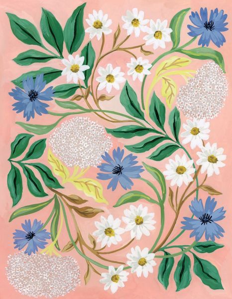 Card-Pink Forage Floral