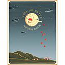 Foil Card-Moon and Back Love