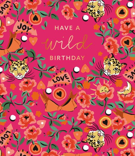 Card-Tiger Floral Birthday