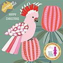 Christmas Card Wallet-BCNA-Pink Galah