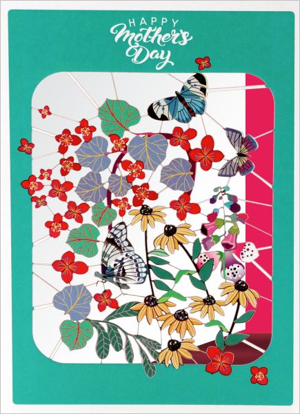 Laser Cut Card-Butterflies Mother's Day