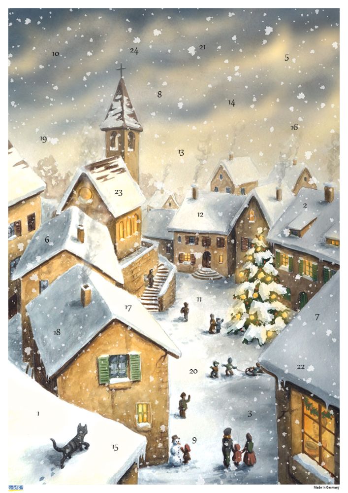 Advent Cal-Poster-Snowy Village