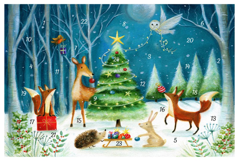 Advent Cal-Card-Decorating Tree Landscape