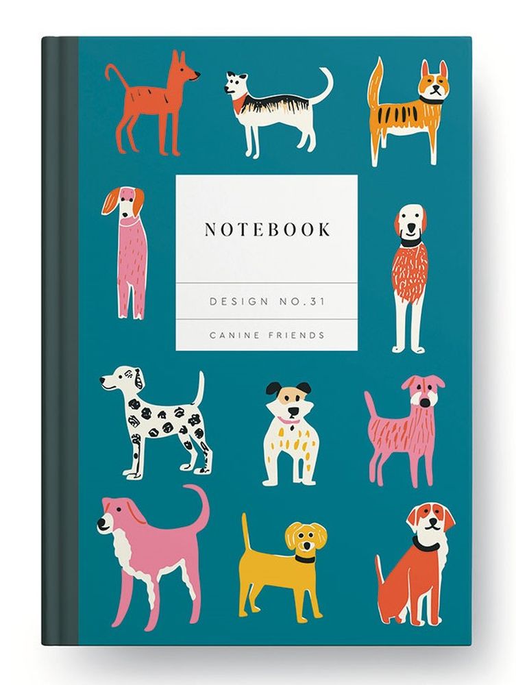 Kaleido A5 Premium Hard Cover Notebook-Canine Friends