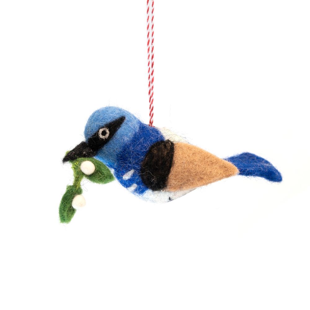 Decoration-Felt Blue Wren Wilma