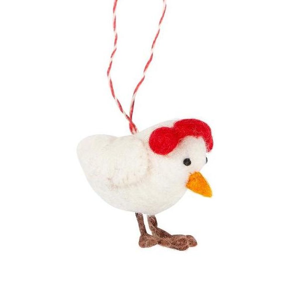 Decoration-Felt Chicken Cherie