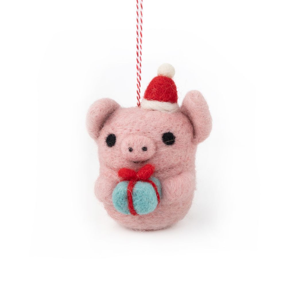 Decoration-Felt Pig Percy