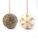Charity Decoration Set-Felt Gold Embroidered Baubles