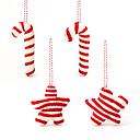 Charity Decoration Set-Felt Stars and Candy Cane