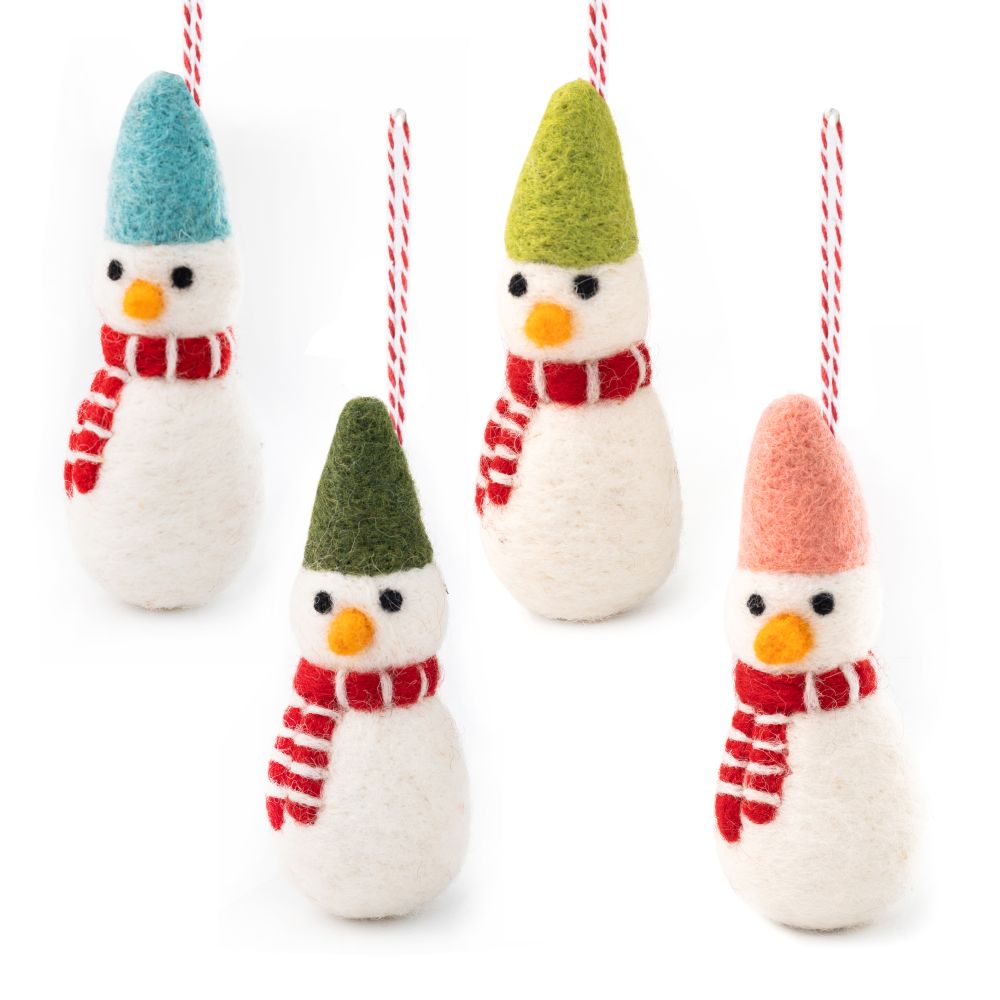 Charity Decoration Set-Felt Snowmen