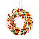 Wreath Large-Felt Coloured Leaves
