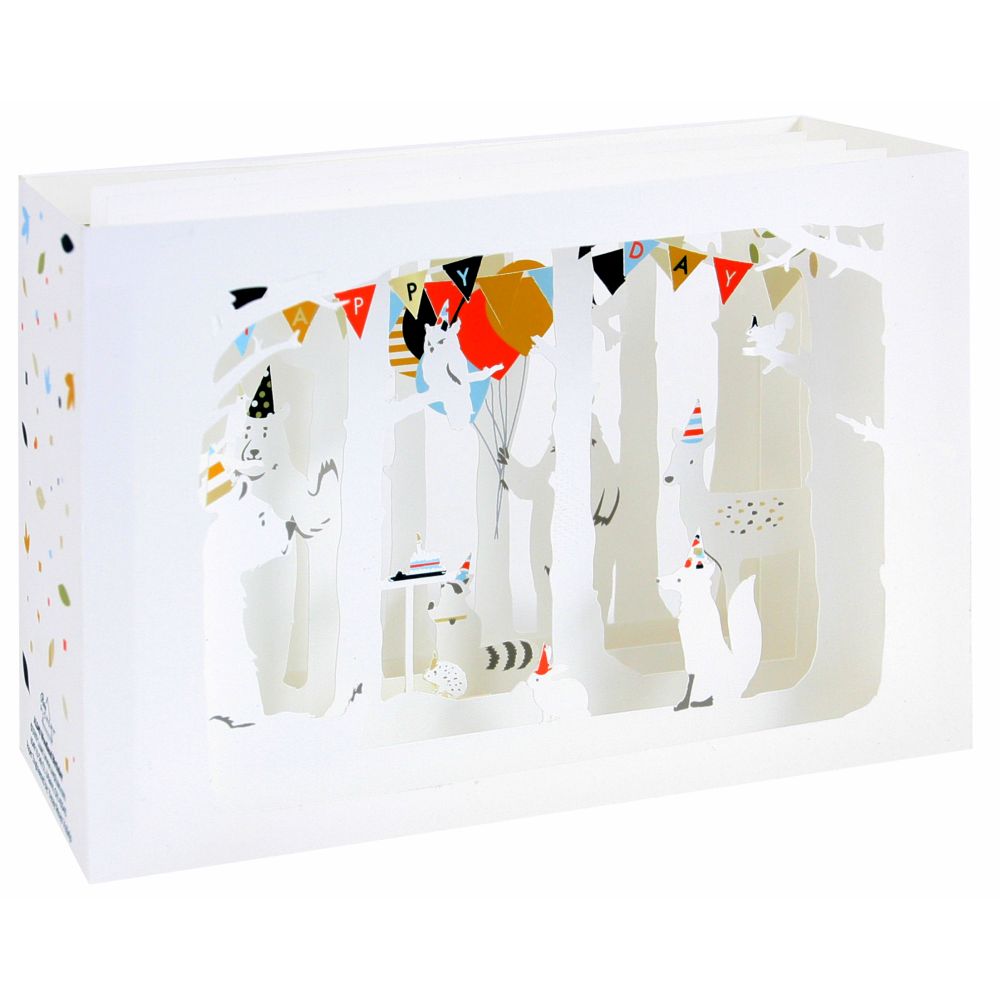 3D Pop-up Box Card-Woodland Birthday