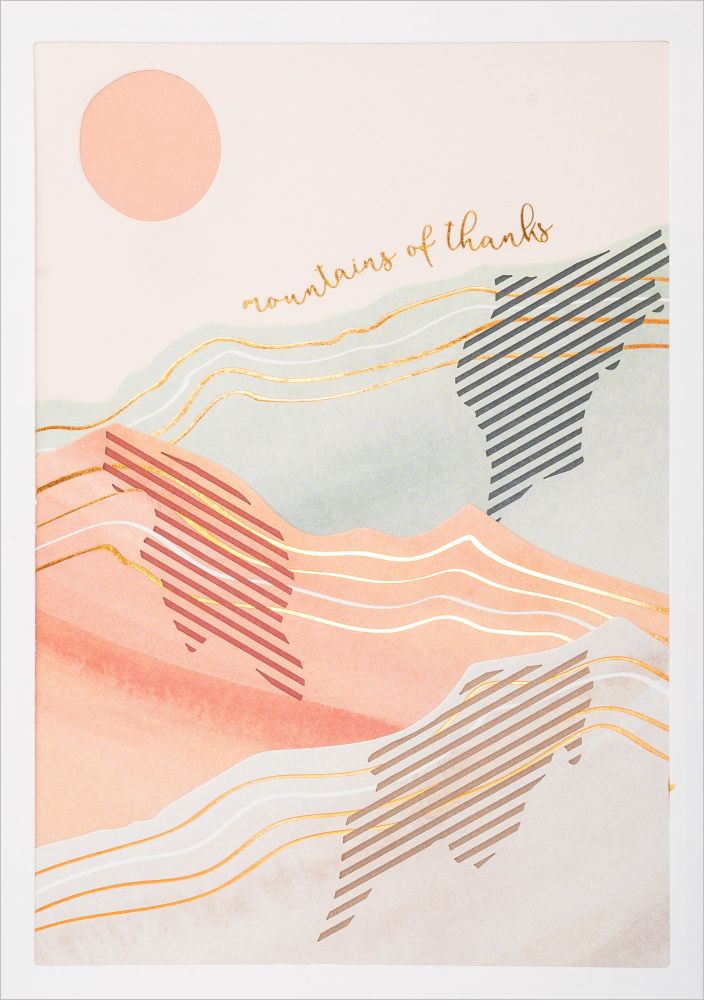 Layered Die-cut Card-Mountains of Thanks