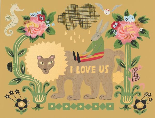 Foil Card-Lion And Rabbit