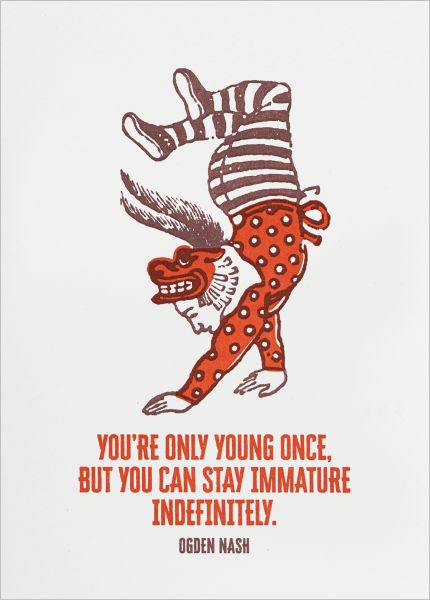 Card-You're Only Young Once