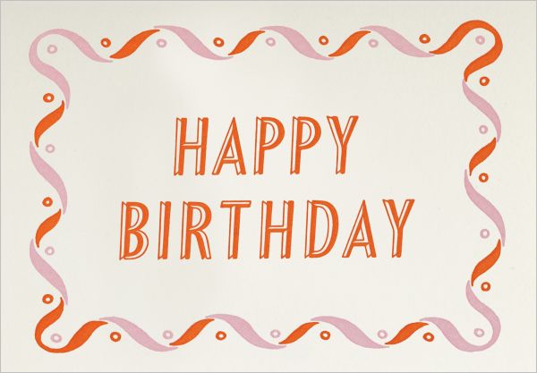 Mini Card-Pink and Orange Birthday