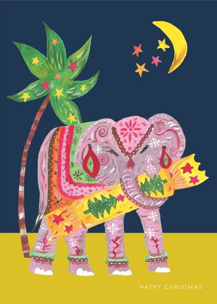 Card-Elephant with Cracker