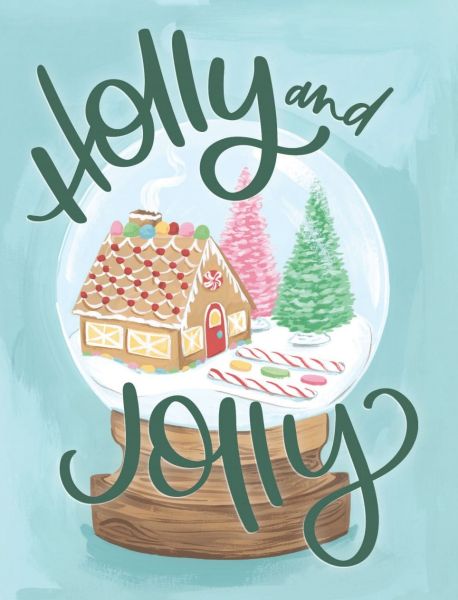 Card-Holly Jolly Snow Globe 