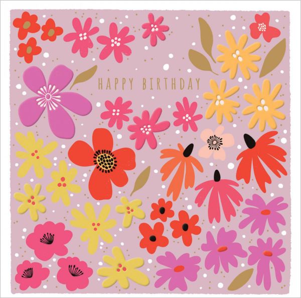 Foil Card-Birthday Blooms