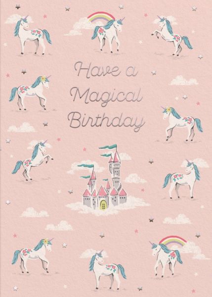 Card-Birthday Magical Unicorns
