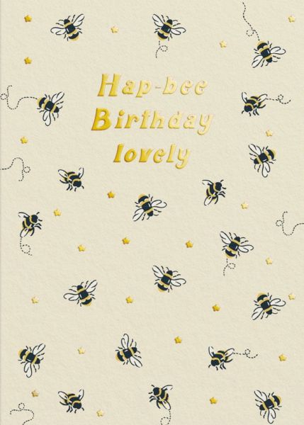Card-Birthday Hap-bee Bees