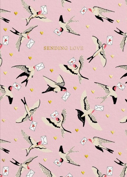 Card-Swallows Sending Love