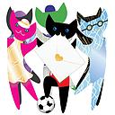 3D Card-Sporty Cats