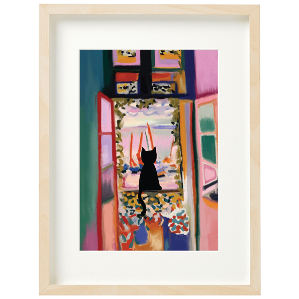 Art Print-Catisse In The Window