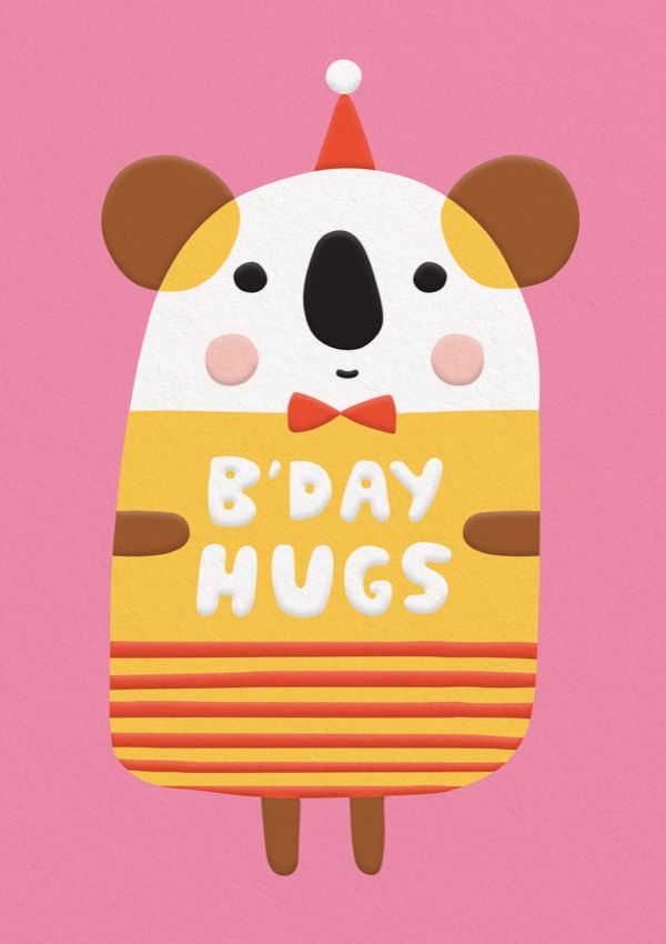 Card-Happy Birthday Hugs