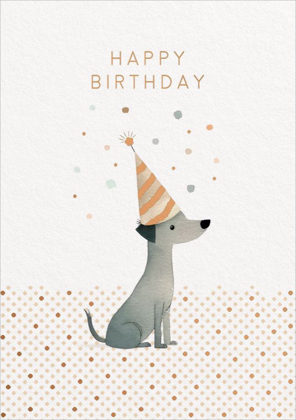 Foil Card-Happy Birthday Dog