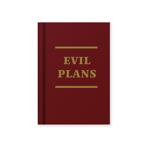 [OD-STN-OD-6-A7-13277] Hard Cover Tiny Notebook-Evil Plans