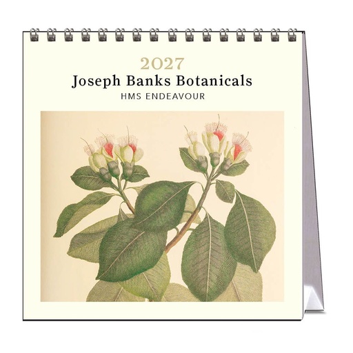 [B-VE-D27-JB-D] Vevoke Desk Calendar-Joseph Banks Botanicals-HMS Endeavour