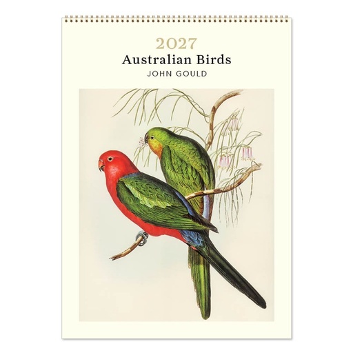 [B-VE-D27-JG1-M] Vevoke Medium Calendar-Australian Birds-John Gould