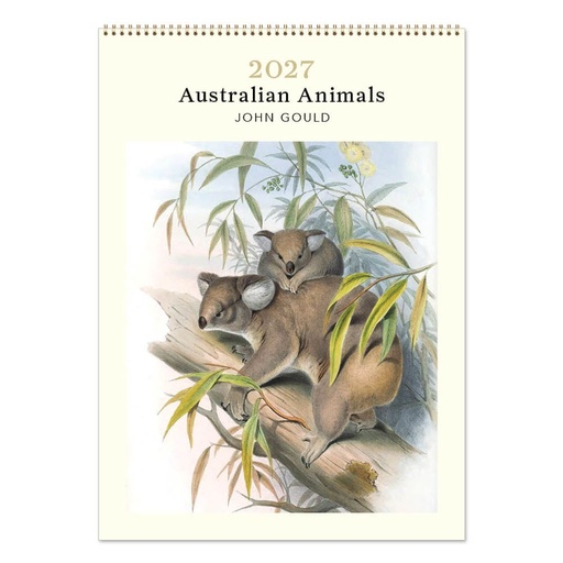 [B-VE-D27-JG2-M] Vevoke Medium Calendar-Australian Animals-John Gould