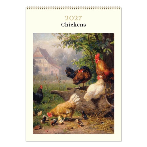 [C-VE-D27-CH-M] Vevoke Medium Calendar-Chickens