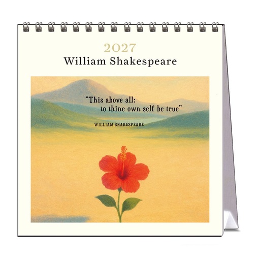 [C-VE-D27-WS-D] Vevoke Desk Calendar-William Shakespeare
