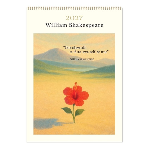 [C-VE-D27-WS-M] Vevoke Medium Calendar-William Shakespeare
