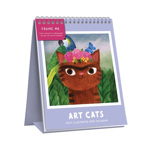 [G-AOD-D27-13740] Ohh Deer 16x22 Desk Cal-Art Cats
