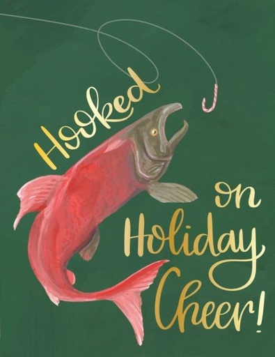 [OC-XC-588635] Foil Card-Hooked on Holiday Cheer
