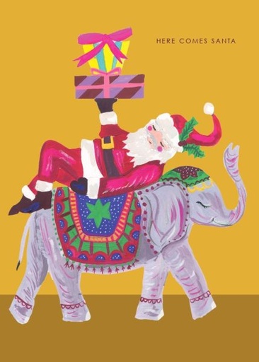 [HC-XC-478] Card-Cat Elephant And Santa