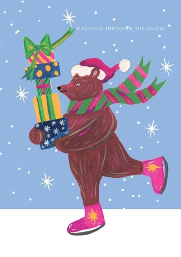 [HC-XC-482] Card-Bear On Skates