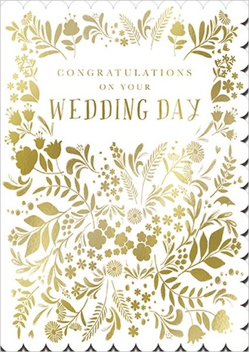 [GB-C-GH0515] Foil Scalloped Card-Wedding Day